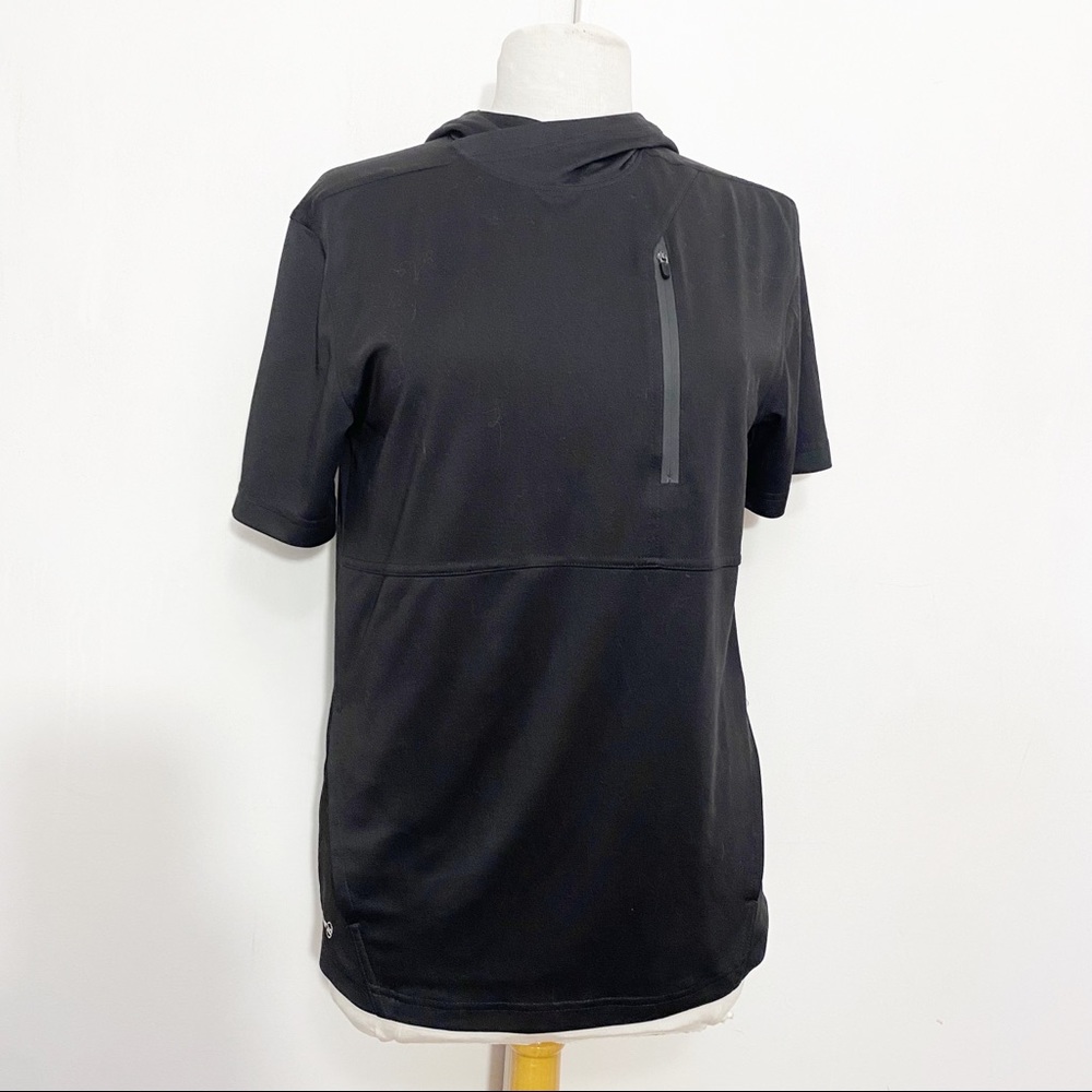 RUSSELL Training fit Dri-Power 360 zip pocket hood mesh lined kangaroo pocket S